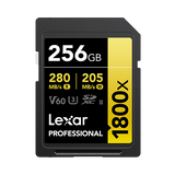 LEXAR Professional 1800x SDXC UHS-II 記憶卡(GOLD) (270MB/S) - Class 10, U3, V60 [香港行貨]