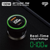 EGO GT100 RS 100W Instant Display USB Car Charger [Licensed in Hong Kong]