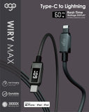 EGO Wiry Max2 60W Apple certified MFI real-time speed display C to Lightning charging cable [Hong Kong licensed]