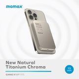 MOMAX Q.Mag X1 10000mAh超薄磁吸流動電源 -鈦金色 [原廠2年保養]