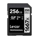 Lexar Professional 1667x SDXC UHS-II Memory Card [Licensed in Hong Kong] (Read 250MB/s) 