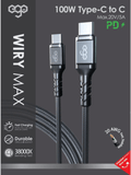 EGO Wiry Max 100W USB 3.0 Type-C to C Cable - 20cm/1m/2m [Licensed in Hong Kong] 
