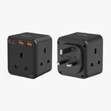 XPower WSS1 Multifunctional 3-Position Universal Power Socket (XP-WSS1) - Black [Licensed in Hong Kong]