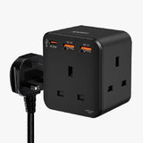 XPower WSS1 Multifunctional 3-Position Universal Power Socket (XP-WSS1) - Black [Licensed in Hong Kong]