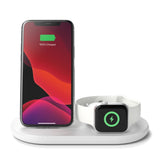 Belkin BOOST↑CHARGE™ 三合一無線充電器，適用於 iPhone + Apple Watch + AirPods - WIZ001myWH - 白色[ 2年香港行貨保養] - DIGIBAL ONLINE