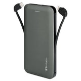 VERBATIM 10000mAh PD & QC 3.0 Power Bank with Embedded Charging Cable - 66437 [Licensed in Hong Kong]